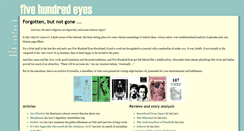 Desktop Screenshot of fivehundredeyes.co.uk